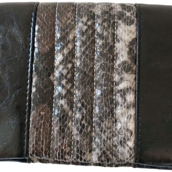 Y2K Cache Clutch Bag Purse Envelope Animal Print Handbag Vegan Leather Vtg 90s. - Picture 12 of 16